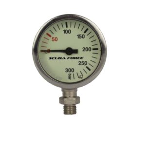 scubaforce brass pressure gauge 300 bar